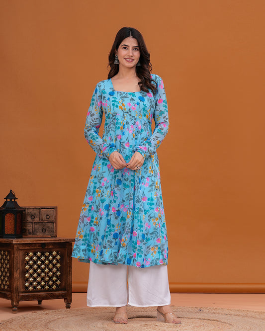 Roohani Georgette Anarkali Kurta