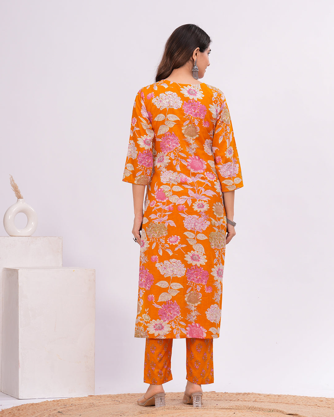 Rasha Cotton Kurta with Straight Pant