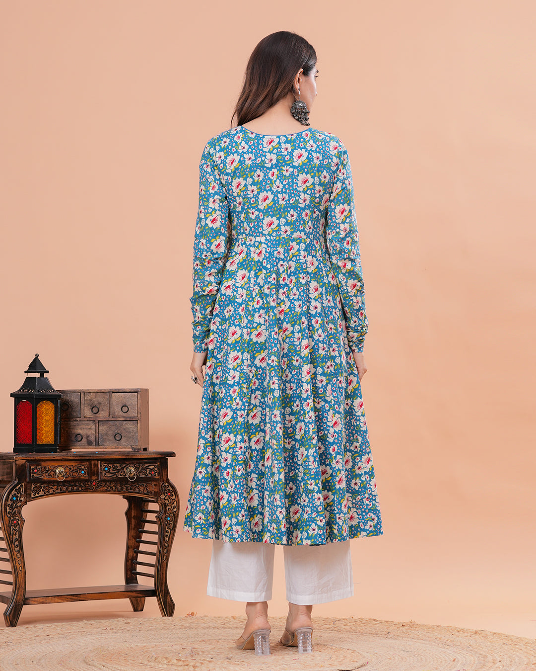 Tridha Cotton Angrakha Anarkali Kurta with Dupatta