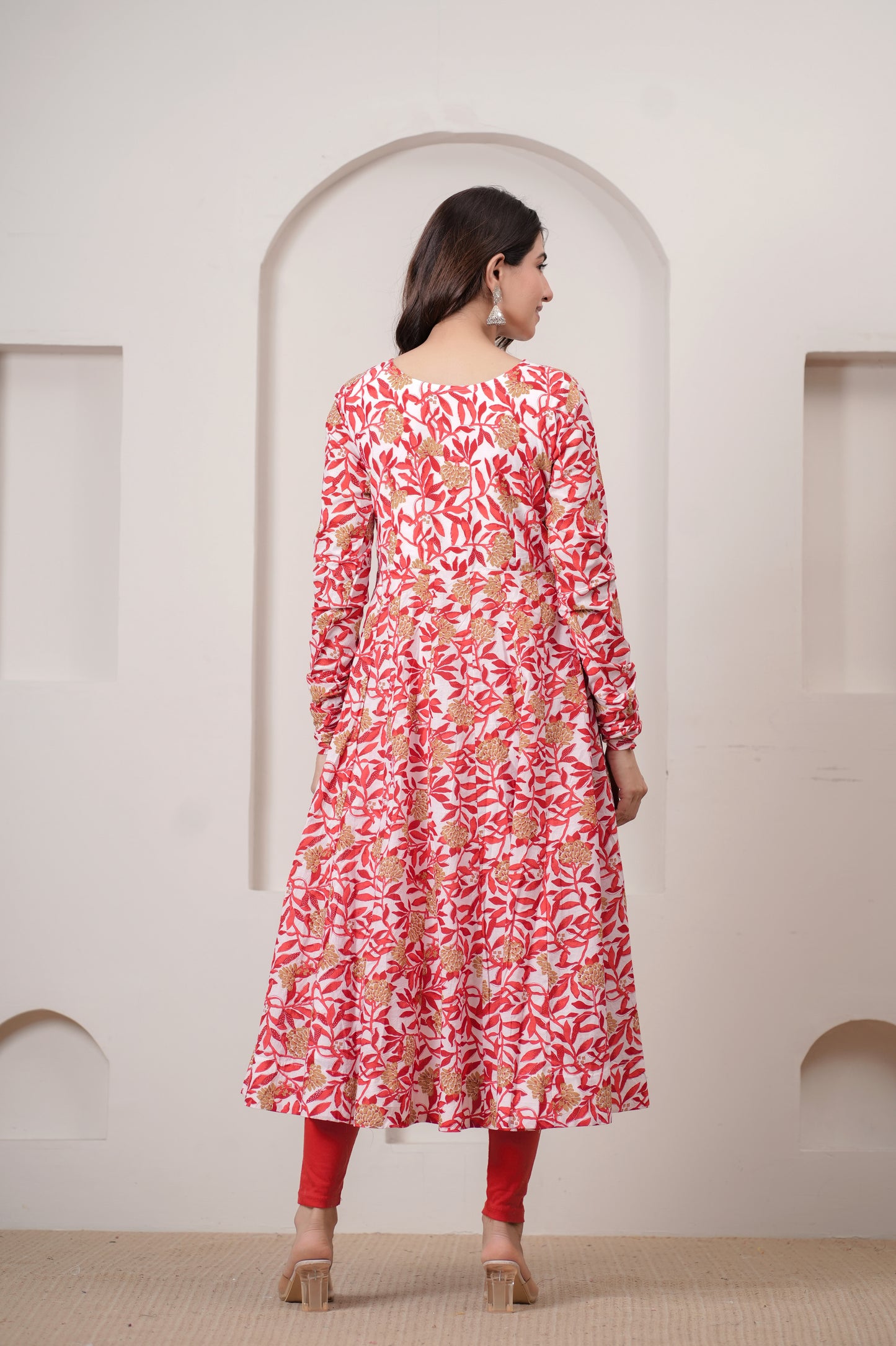 Prathaa Cotton Anarkali Kurta with Dupatta