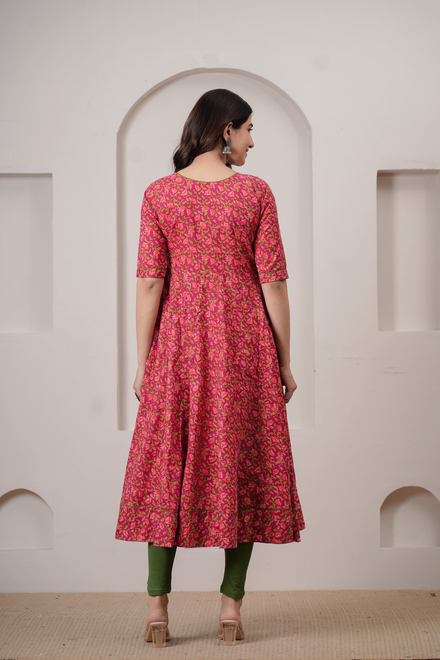 Rubina Cotton Angrakha Anarkali Kurta