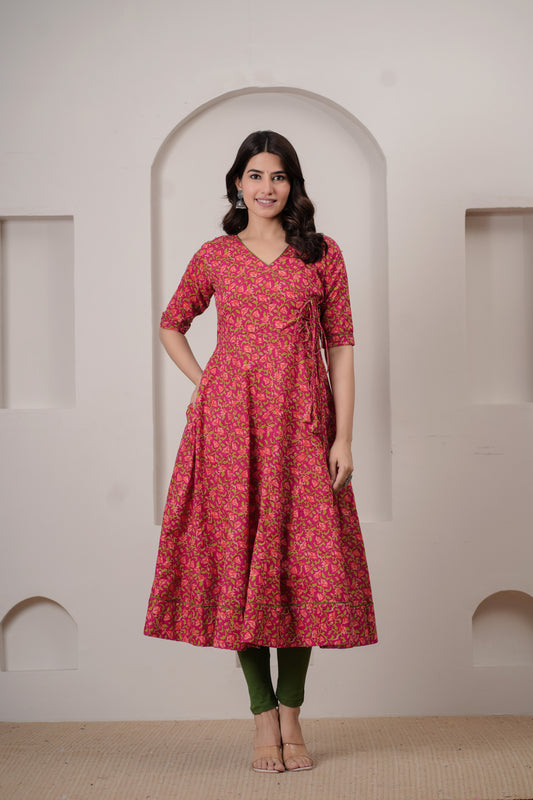Rubina Cotton Angrakha Anarkali Kurta