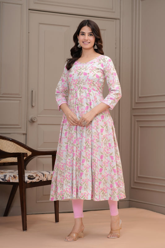 Sitara Cotton Anarkali Kurta