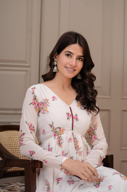 Gulbanoo Georgette Aaliya Flair Kurta