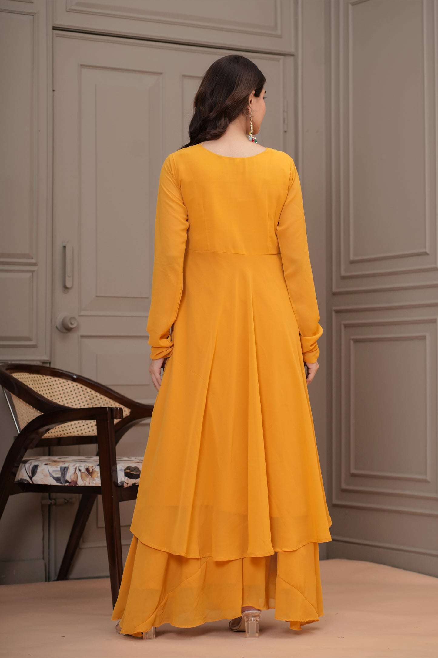 Taraana Georgette Anarkali Kurta,Palazzo with Dupatta
