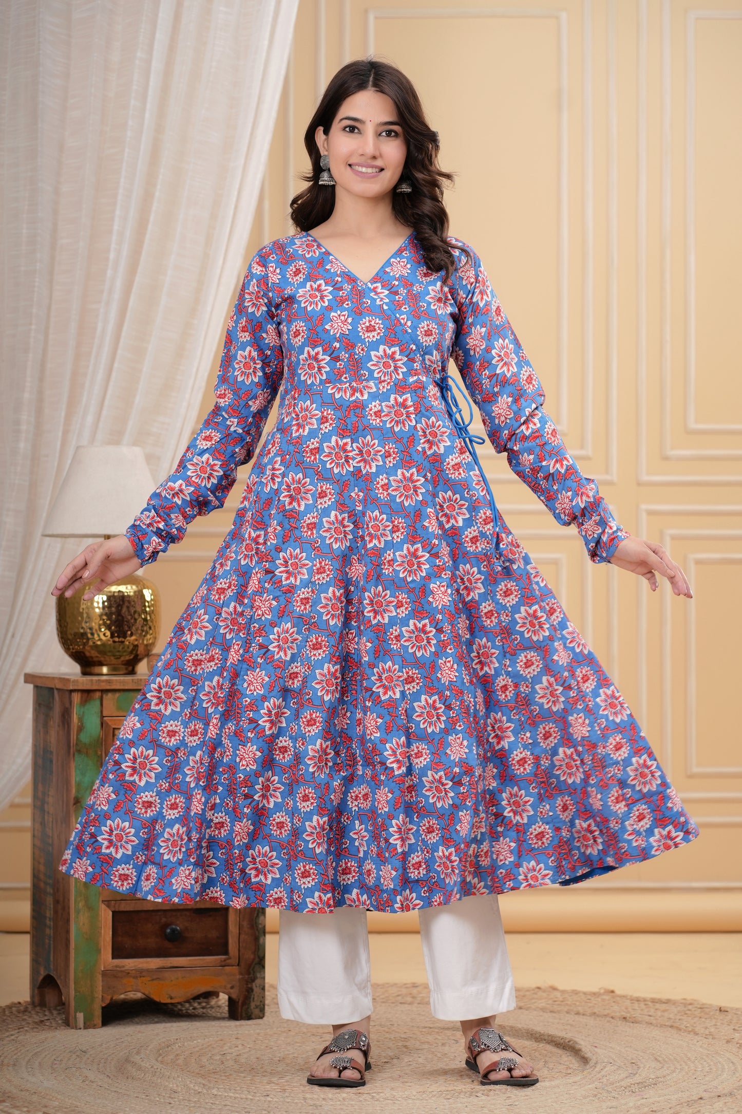 Ghazal Cotton Angrakha Anarkali Kurta