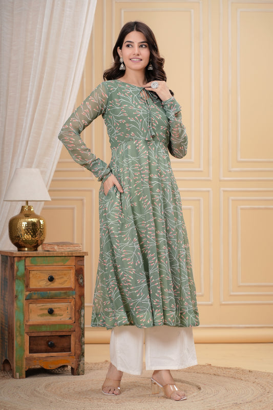 Nyra Georgette Anarkali Kurta