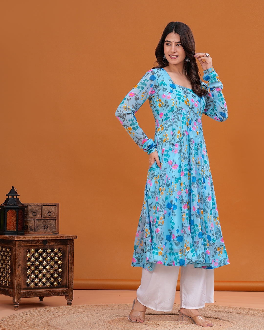 Roohani Georgette Anarkali Kurta