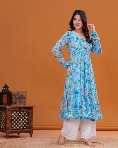 Roohani Georgette Anarkali Kurta