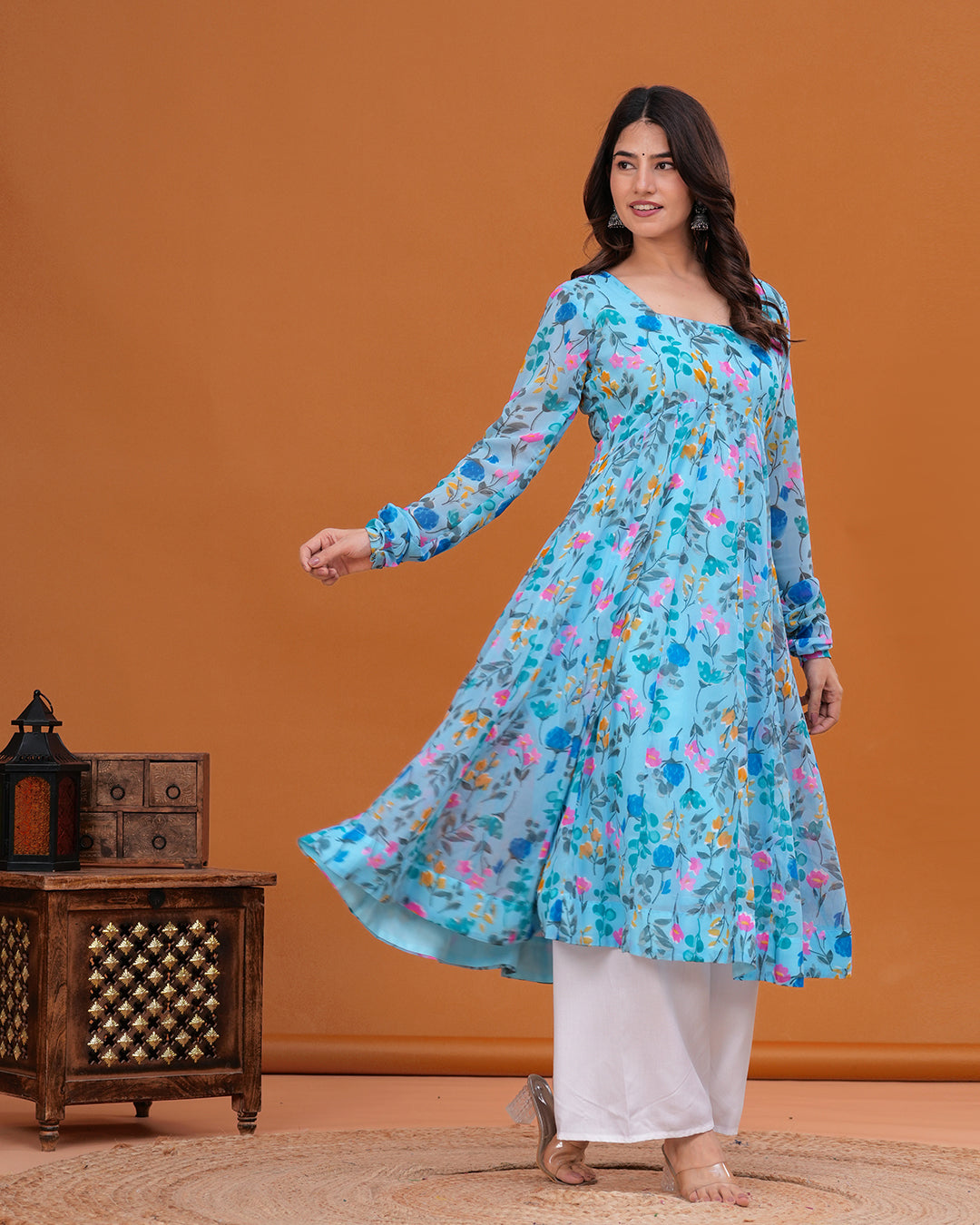 Roohani Georgette Anarkali Kurta