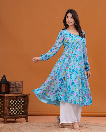 Roohani Georgette Anarkali Kurta
