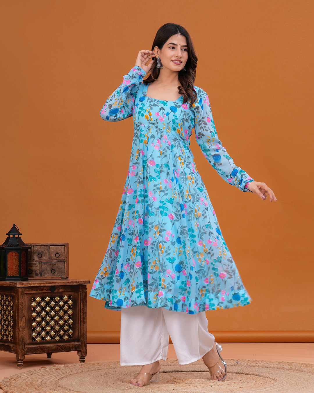 Roohani Georgette Anarkali Kurta