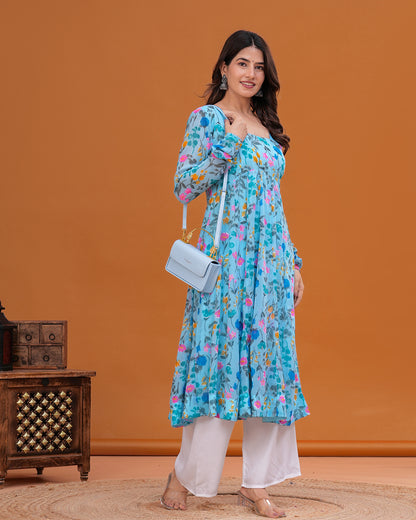 Roohani Georgette Anarkali Kurta