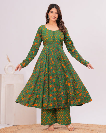 Aadhya Cotton Anarkali Kurta with Palazzo