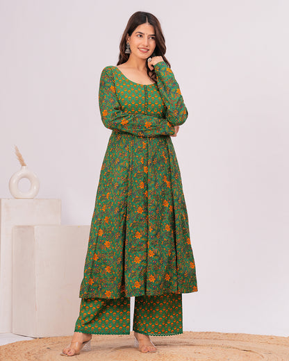 Aadhya Cotton Anarkali Kurta with Palazzo