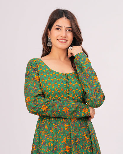 Aadhya Cotton Anarkali Kurta with Palazzo