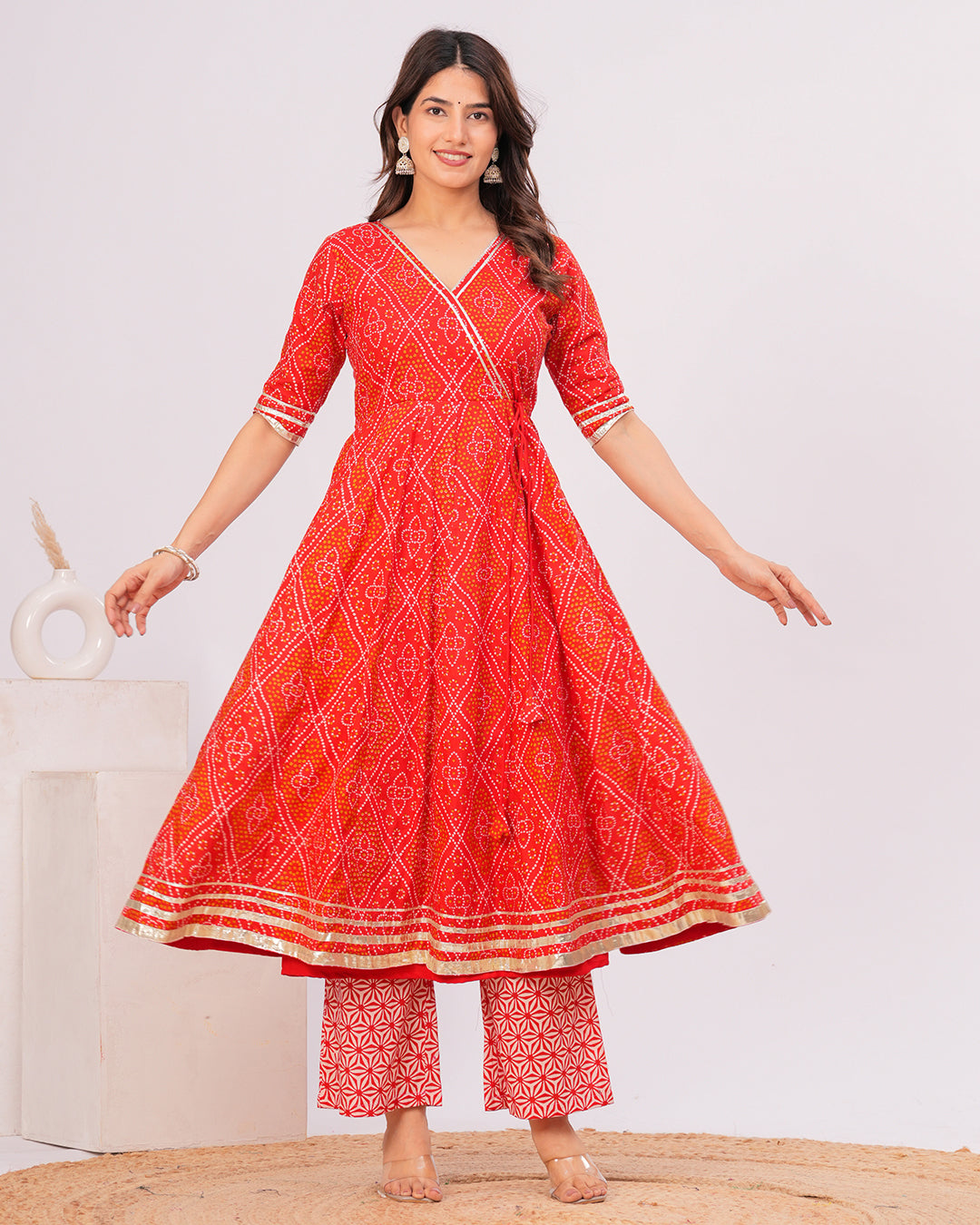 Sajda Cotton Angrakha Kurta with Pant