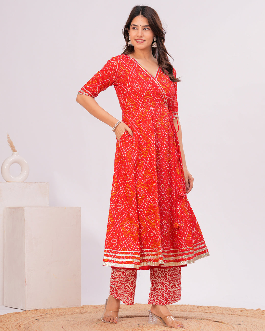 Sajda Cotton Angrakha Kurta with Pant