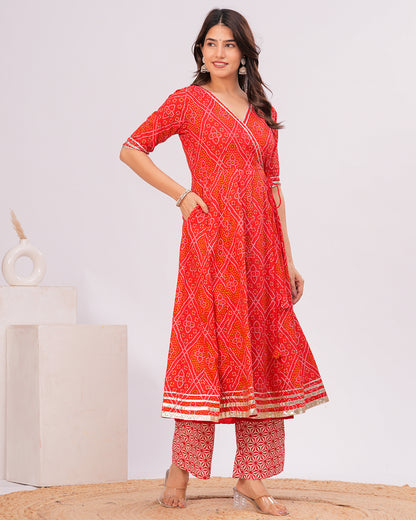 Sajda Cotton Angrakha Kurta with Pant