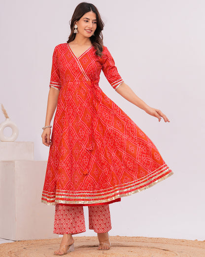 Sajda Cotton Angrakha Kurta with Pant