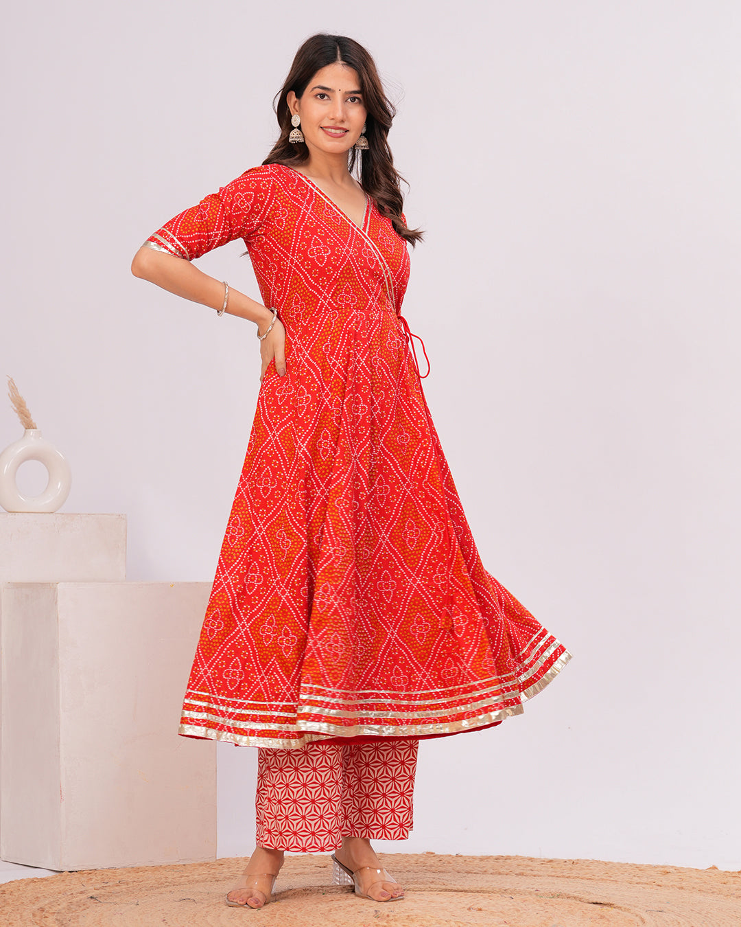 Sajda Cotton Angrakha Kurta with Pant