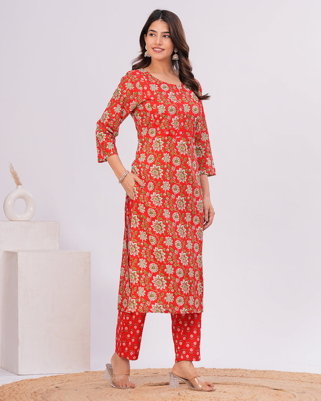 Kahaani Cotton Kurta with Straight Pants