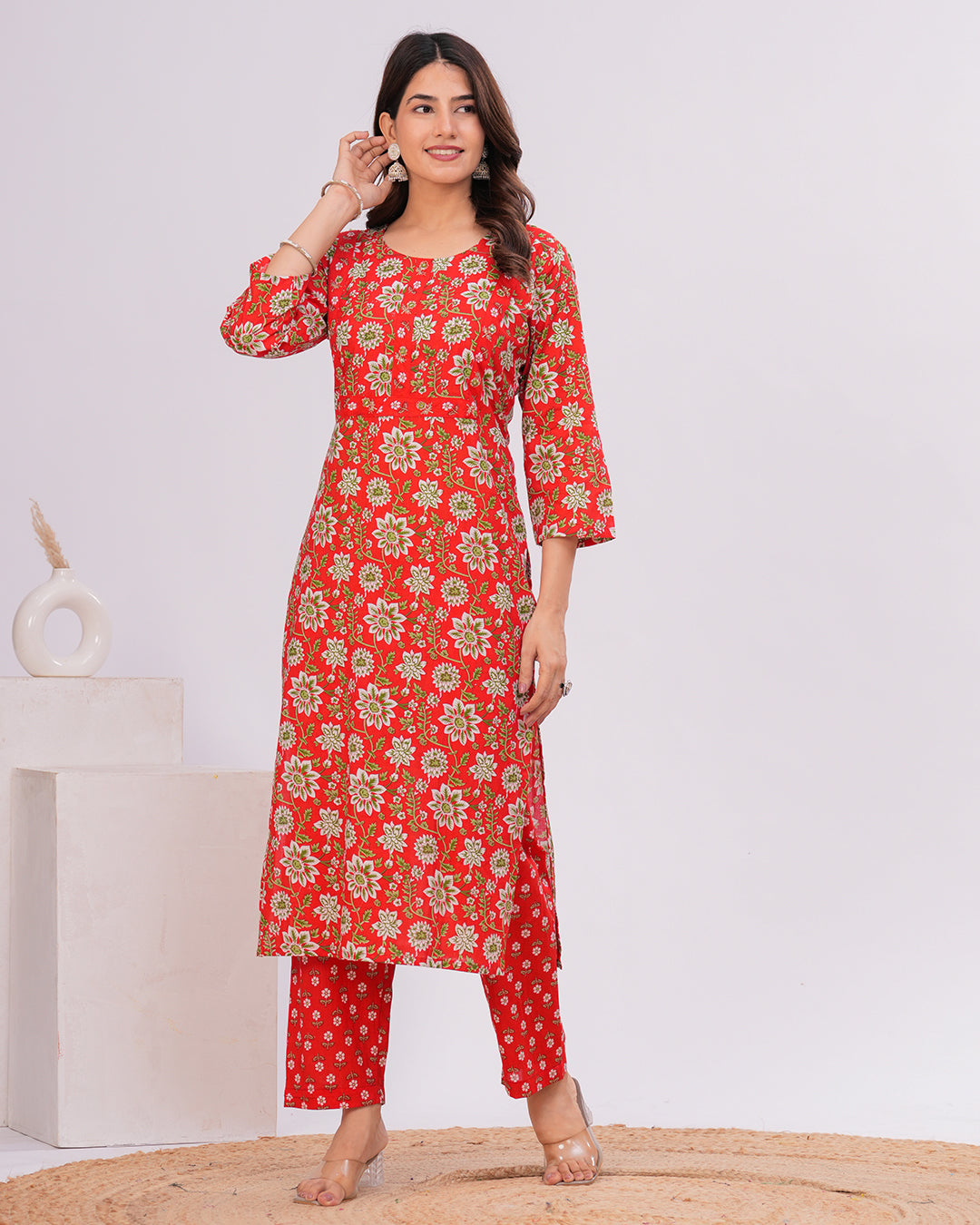 Kahaani Cotton Kurta with Straight Pants