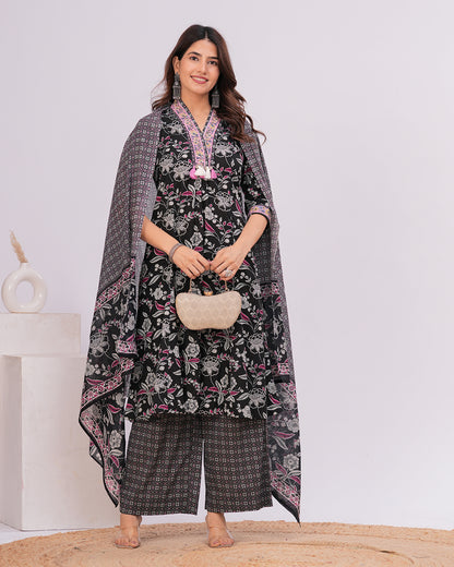 Ambar Cotton Kurta Set with Dupatta