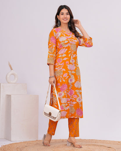 Rasha Cotton Kurta with Straight Pant