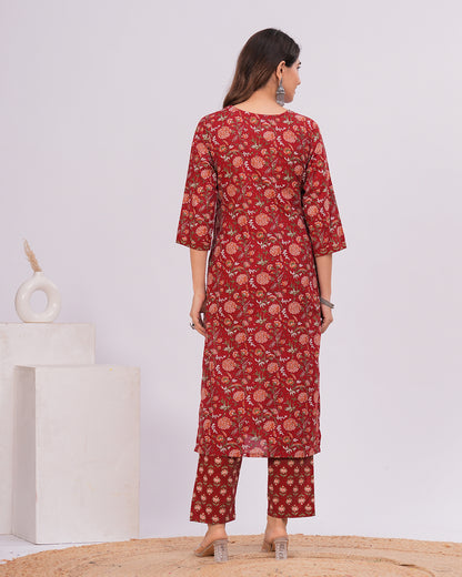 Bagiyaan Cotton Kurta with Straight Pant