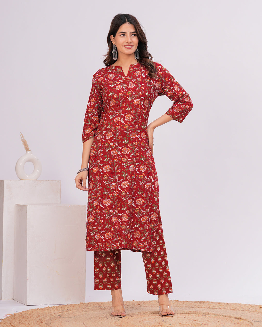 Bagiyaan Cotton Kurta with Straight Pant