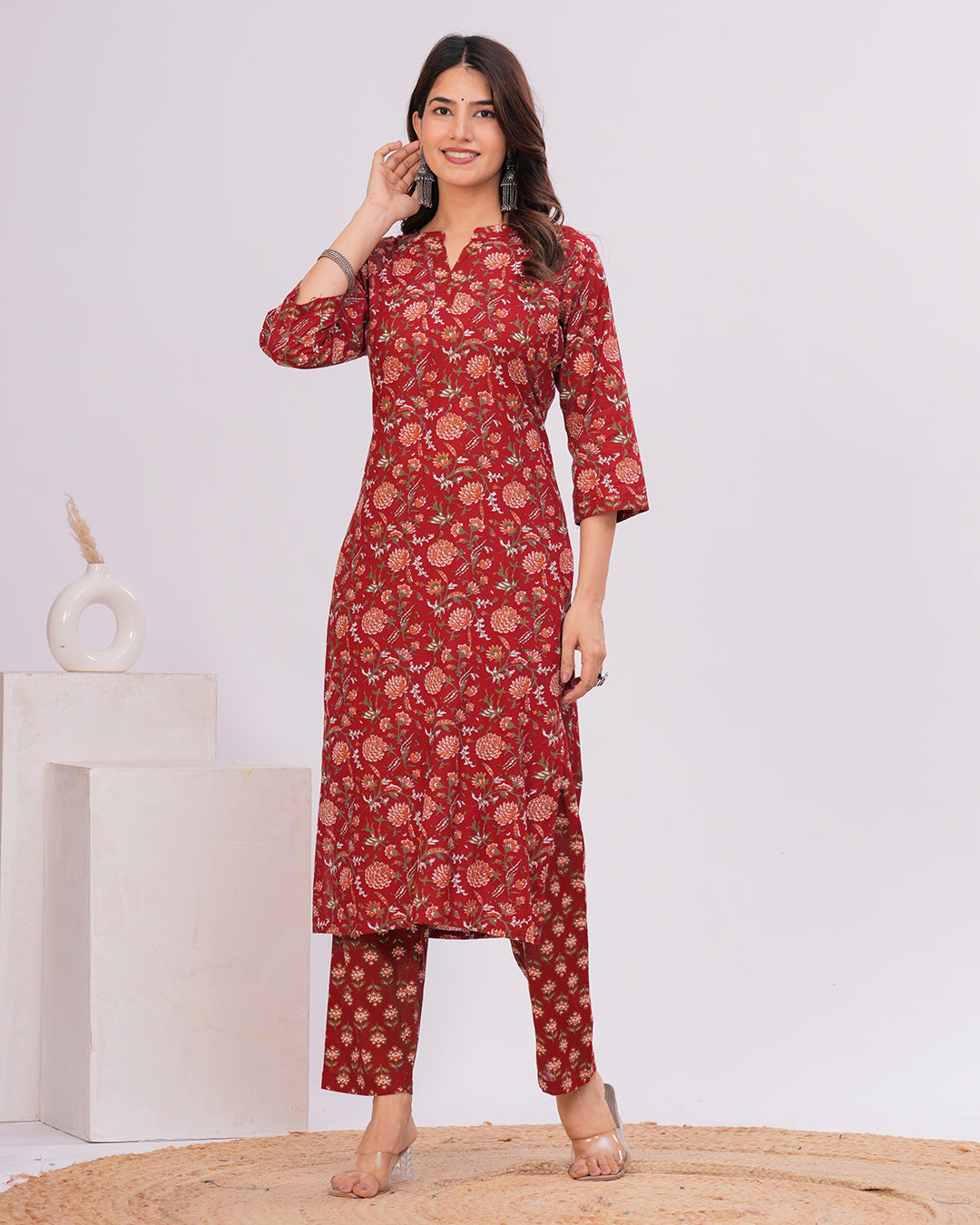 Bagiyaan Cotton Kurta with Straight Pant