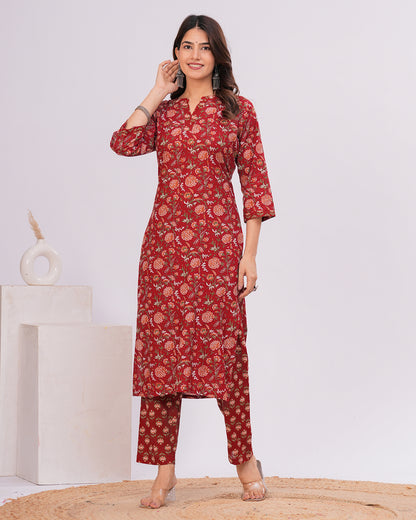Bagiyaan Cotton Kurta with Straight Pant
