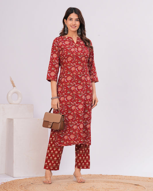 Bagiyaan Cotton Kurta with Straight Pant