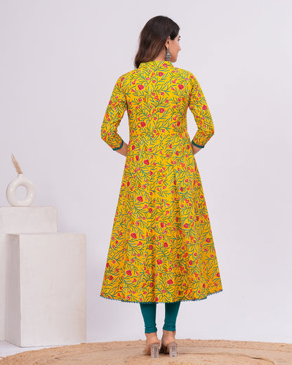 Anika Cotton Anarkali Kurta With Dupatta