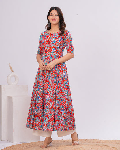 Amodhini Cotton Anarkali Kurta
