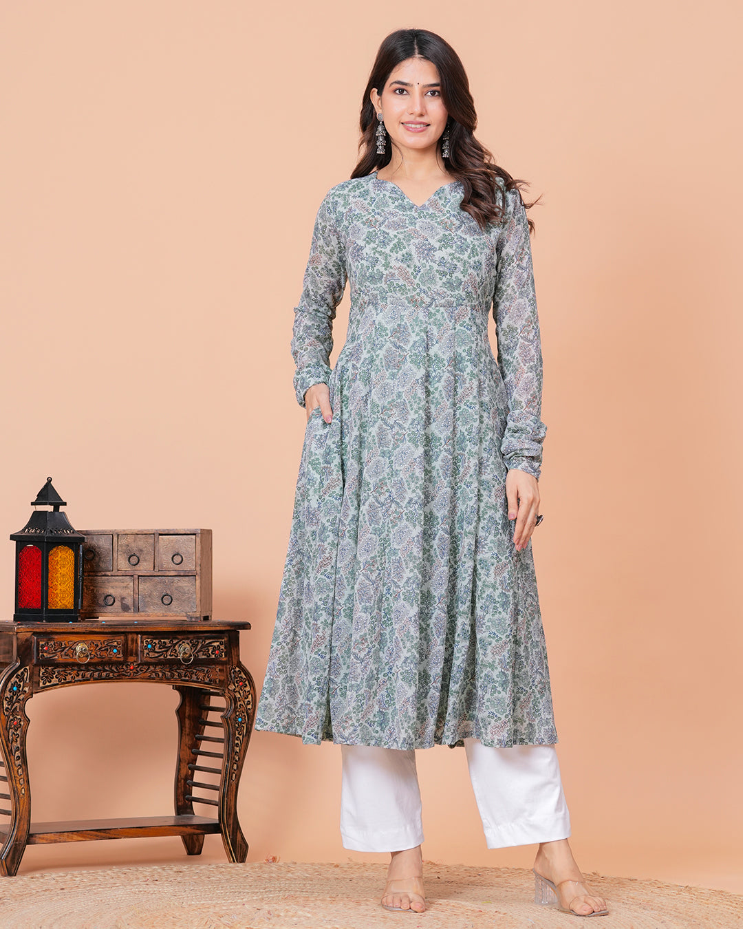 Adrita Georgette Anarkali Kurta