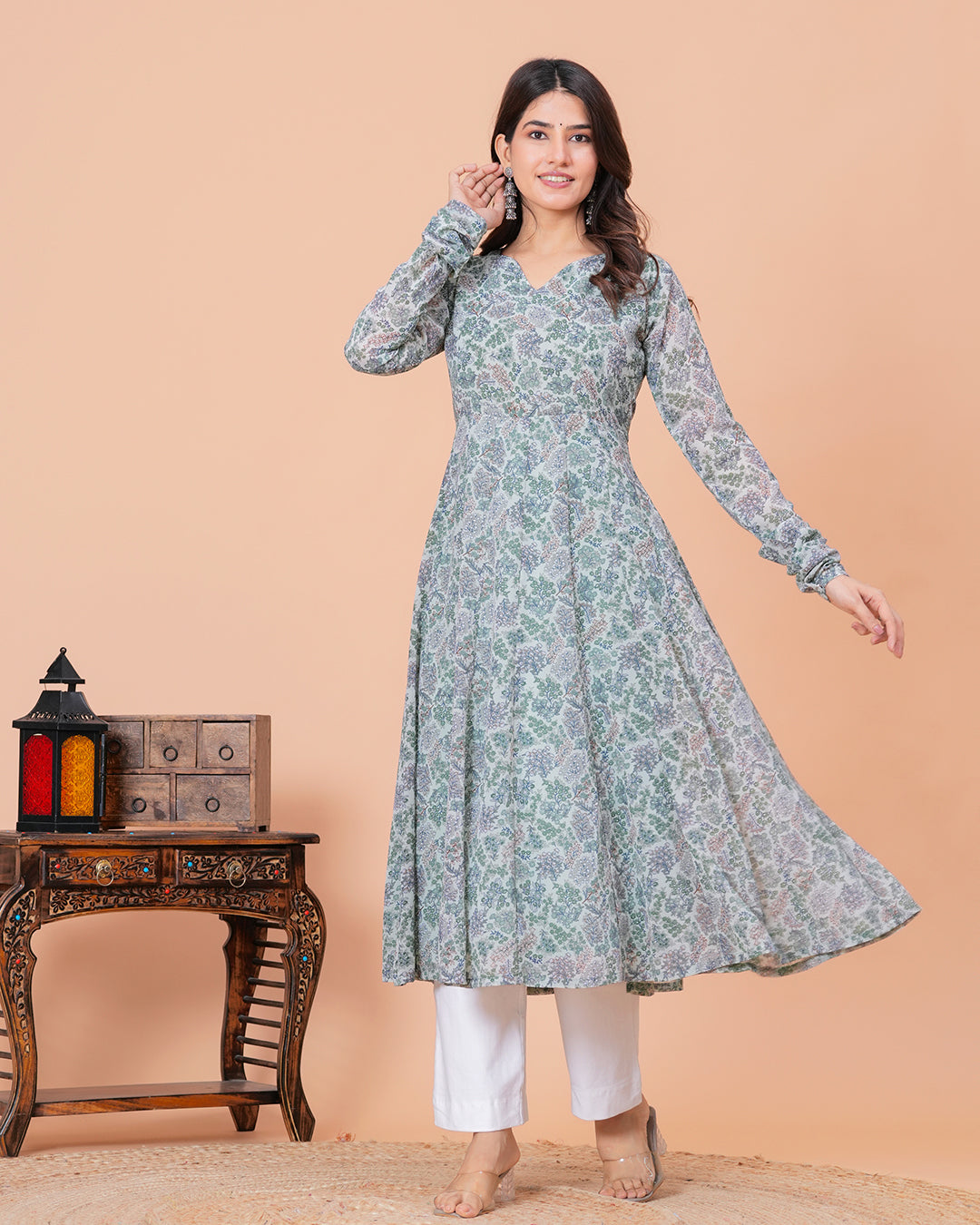 Adrita Georgette Anarkali Kurta