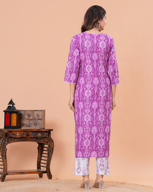 Noora Cotton Kurta with Straight Pant