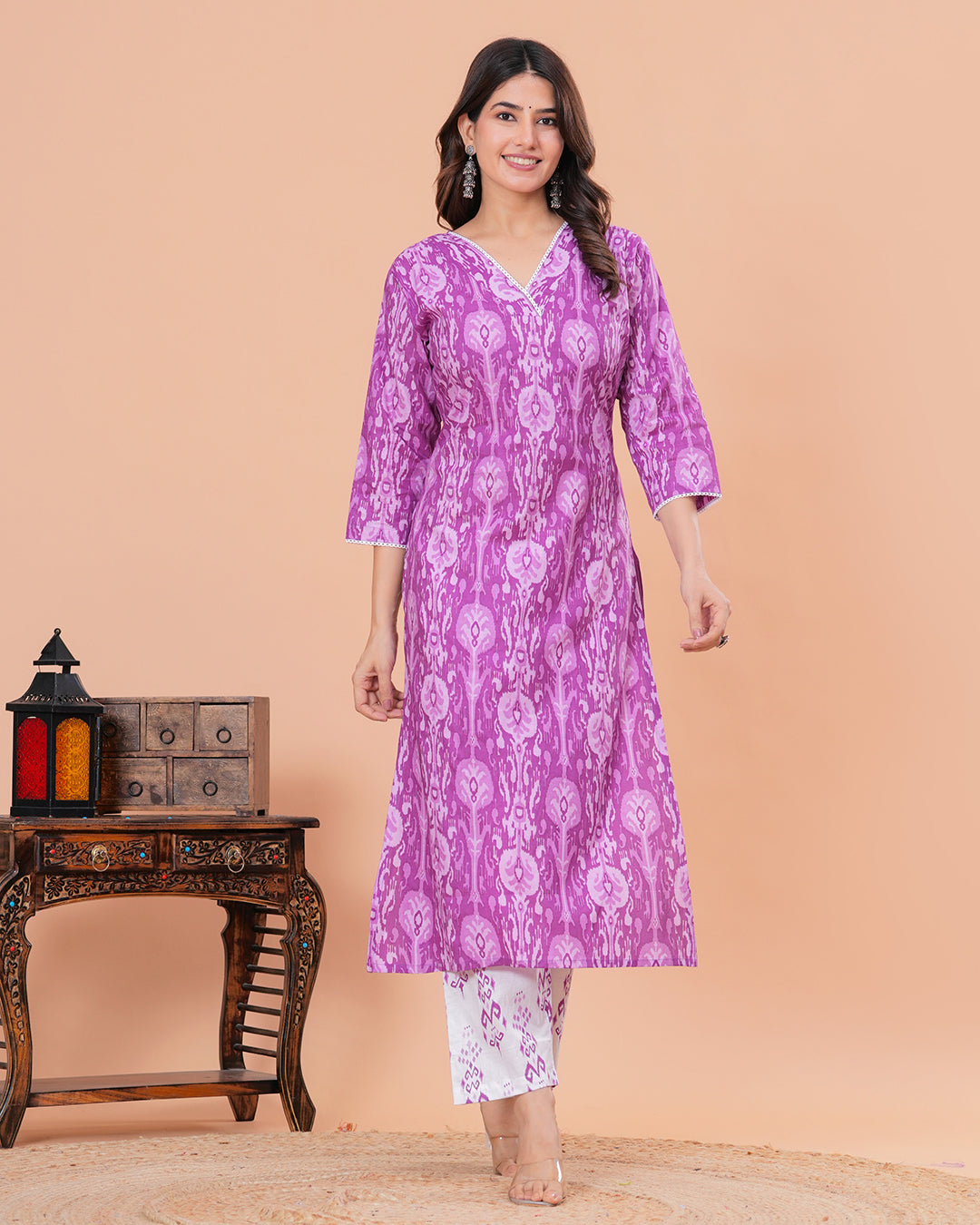 Noora Cotton Kurta with Straight Pant