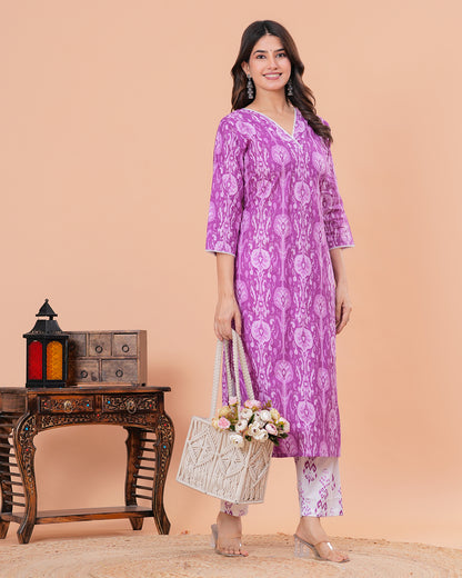 Noora Cotton Kurta with Straight Pant