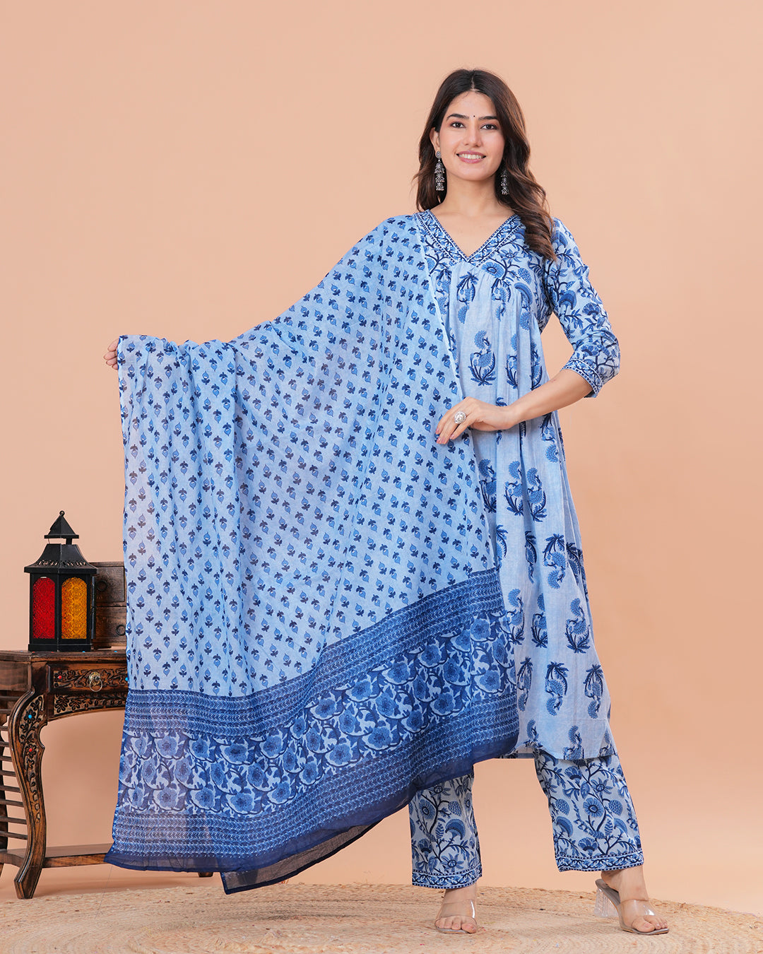 Albeli Cotton Kurta Set with Dupatta