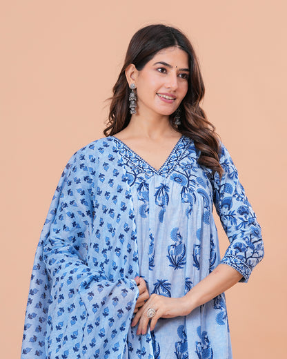 Albeli Cotton Kurta Set with Dupatta