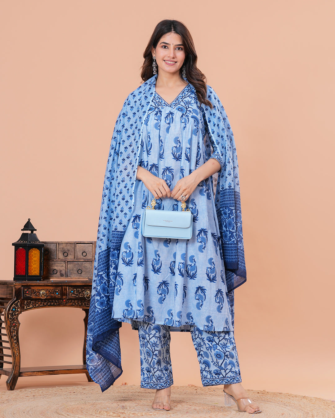 Albeli Cotton Kurta Set with Dupatta