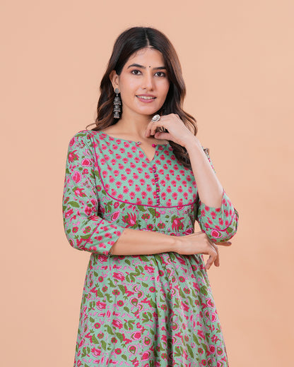 Barkha Cotton Anarkali Kurta with Palazzo