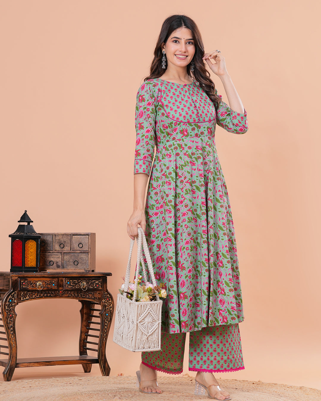 Barkha Cotton Anarkali Kurta with Palazzo