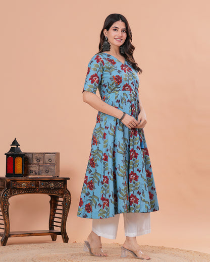 Anahita Cotton Angrakha  Anarkali Kurta