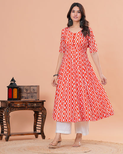Khwabeeda Cotton Anarkali Kurta