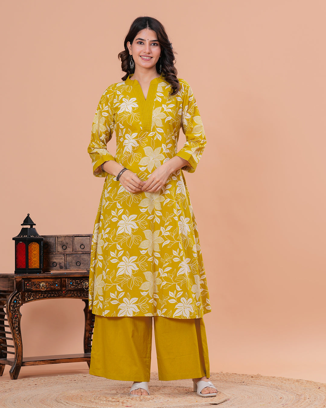 Sutra Cotton Kurta with Straight Pant
