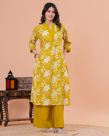 Sutra Cotton Kurta with Straight Pant